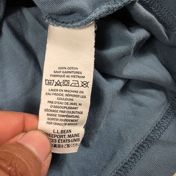 L.L.Bean Mens XL Blue Traditional Fit Shirt Casual Crewneck Outdoors Comfort - Picture 4 of 8